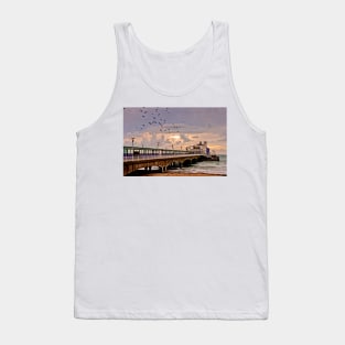 Bournemouth Pier And Beach Dorset England Tank Top